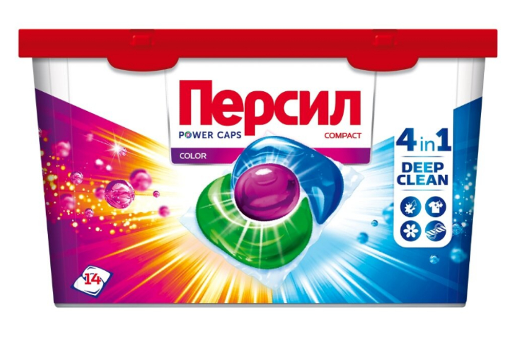 Капсулы для стирки цветного белья 14 шт Персил Compact