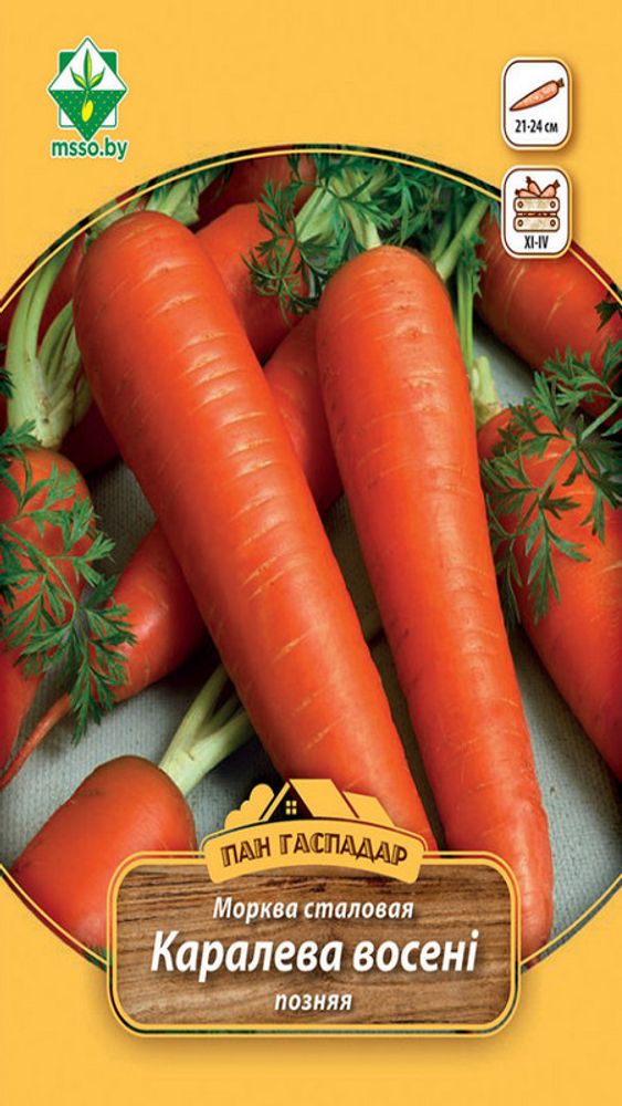 Морковь "Королева осени столовая (Пан Гаспадар)" 7г, Германия. Морковь "Королева осени столовая (Пан Гаспадар)" 7г, Германия.