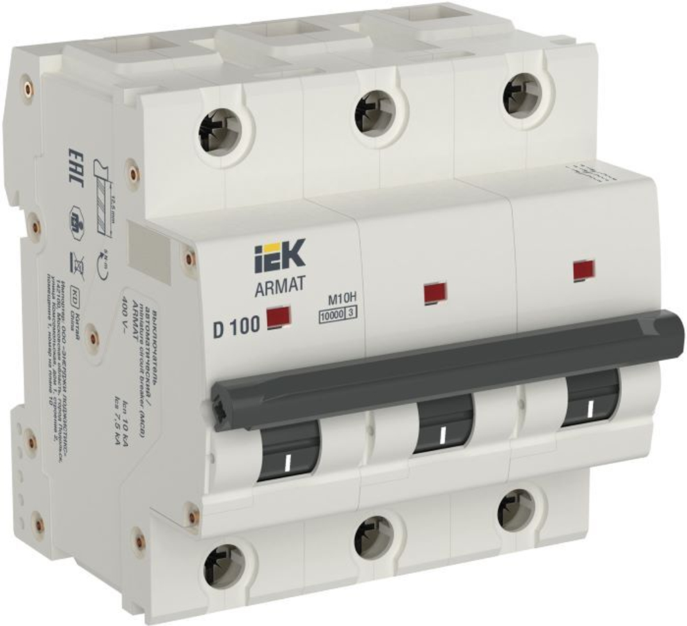 Автоматический выключатель  IEK AR-M10H-3-D100