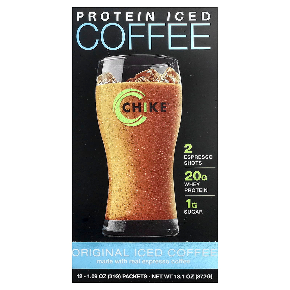 Chike Nutrition, Холодный кофе с высоким содержанием протеина, оригинальный, 12 пакетиков, 31 г (1,08 унции)