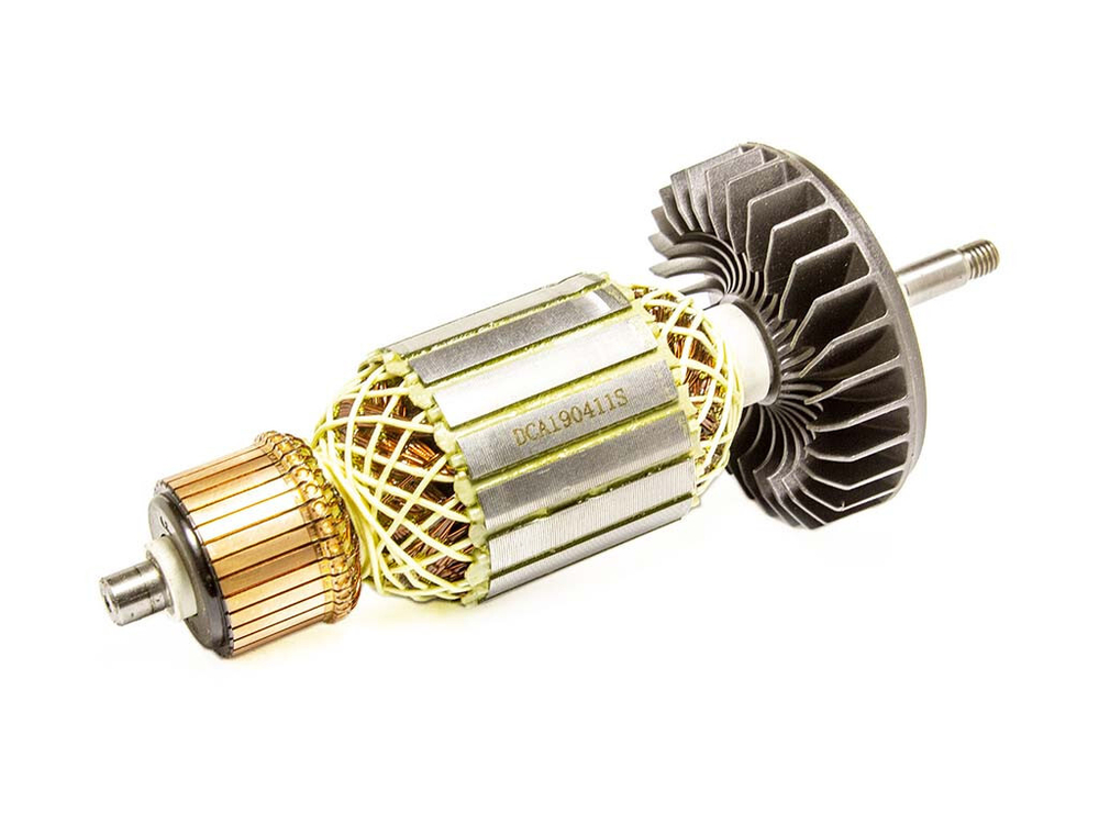 Ротор (якорь) для УШМ Makita GA7020 L-202 mm, D-54 mm, резьба М8 шаг 1,25 mm