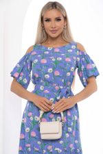 Платье "Марианна" (синее/цветы) П8852 LT Collection (Акция)