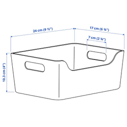 IKEA UPPDATERA  (ИКЕА УППДАТЕРА)  -  Контейнер, светло-розовый, 24x17 см