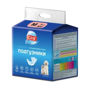 Подгузники для кошек и собак Cliny, 5-10 кг, размер M (9шт) Подгузники для кошек и собак Cliny, 5-10 кг, размер M (9шт)