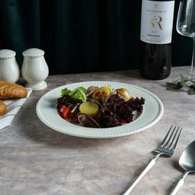 Тарелка d=23 cм,фарфор "NOBLE" серия "LUXE"