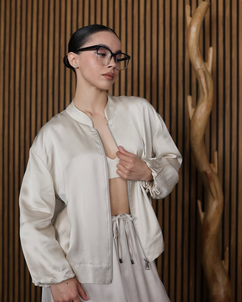 сатиновый бомбер