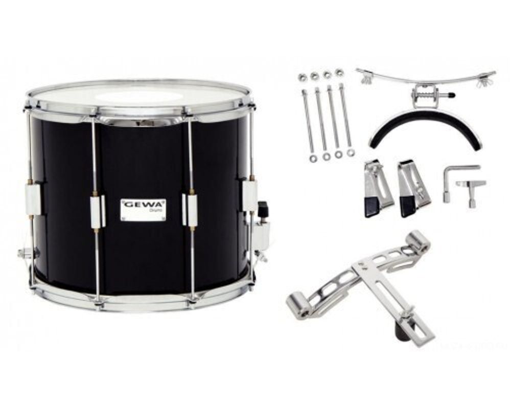 GEWA Marching Parade Drum Birch Black Chrome 14x12&quot; маршевый парадный барабан