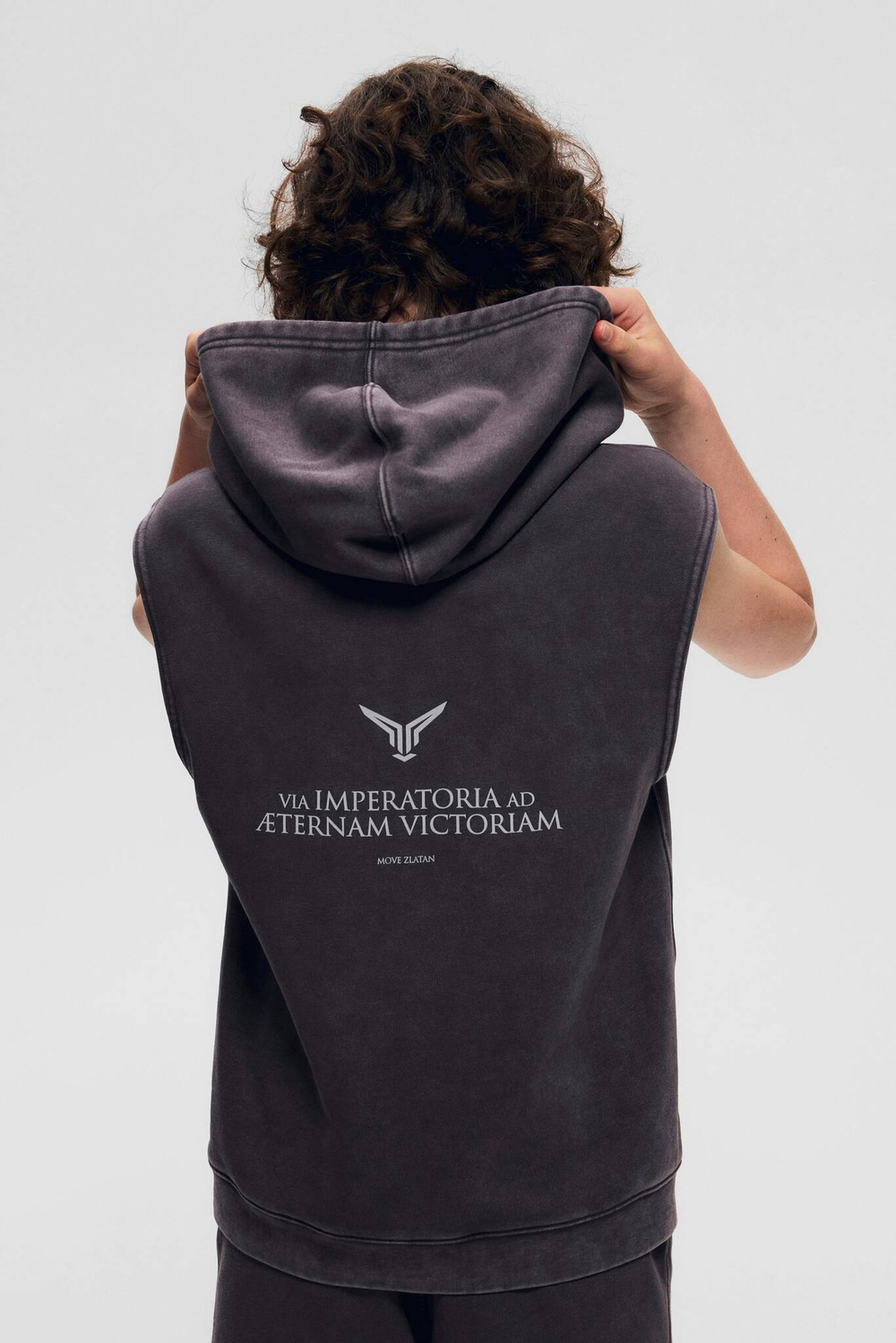 H&M Move x Zlatan Спортивная толстовка без рукавов с капюшоном, серый