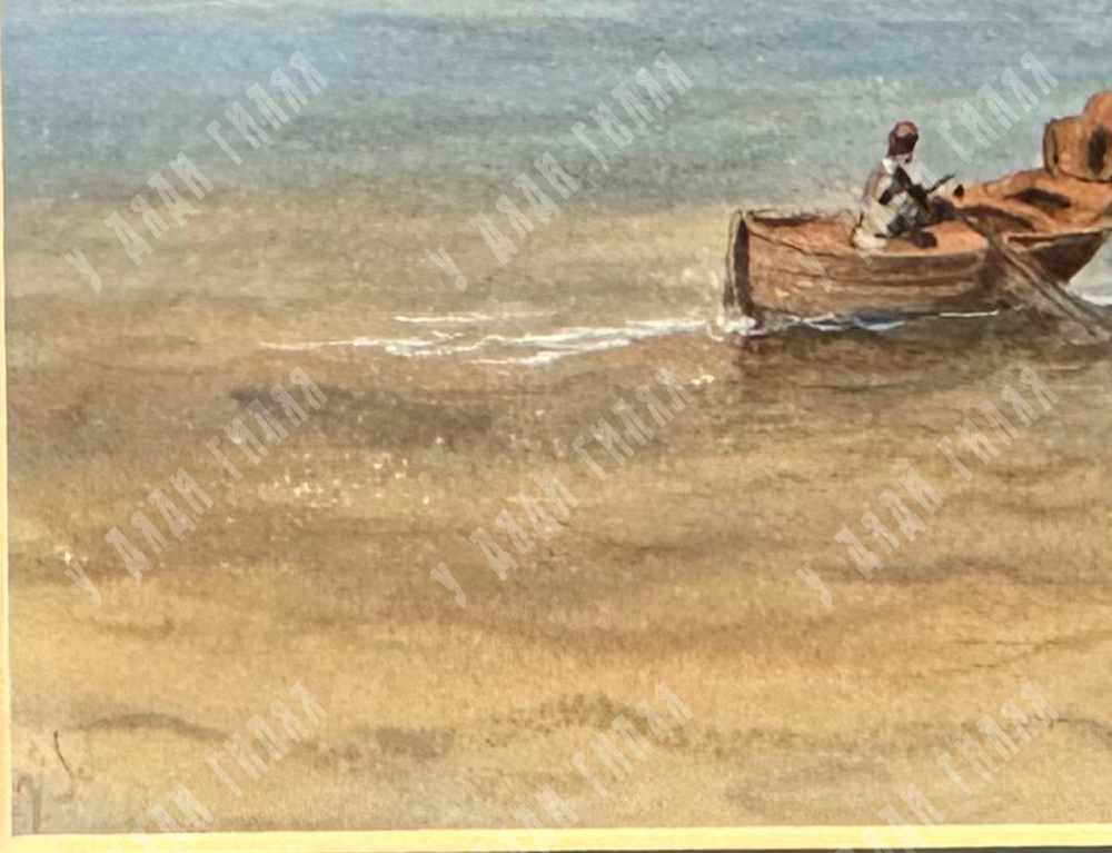 Карл Фридрих Шинкель (1781–1841). Вид Неаполя. Бумага, акварель. Неаполь, 1804 г. 24х34,5 см.