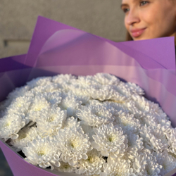 Букет гигант в фиолетовом фоамиране