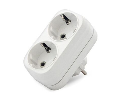 Двойник для розетки с заземлением, сетевой разветвитель