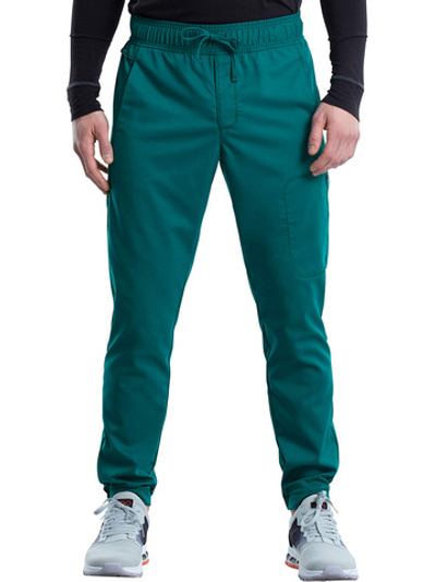 Брюки медицинские мужские Cherokee WW012 на резинке с кулиской, зеленый, L