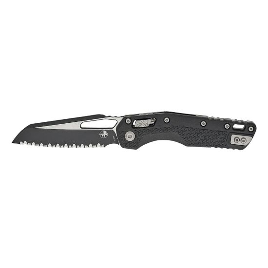 Нож Microtech 210T-3PMBK MSI Ram-Lok S/E - нож складной, черн. полимер. рук-ть, черн. клин., серр.