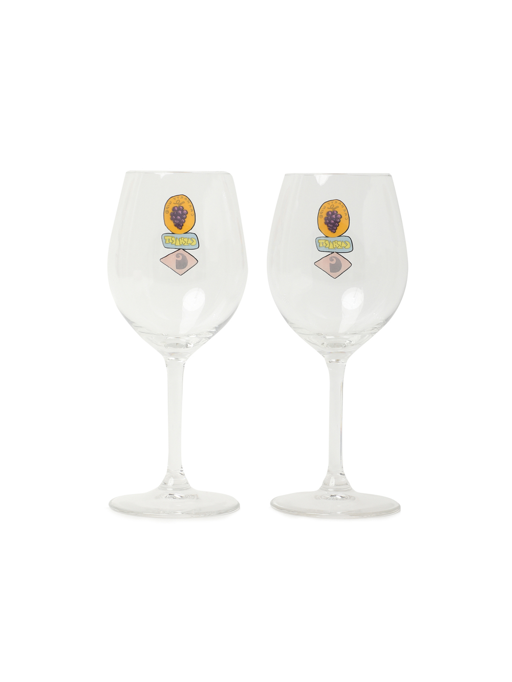 Винный Бокал ( Набор 2 Шт. ) Stacked Grapes Wine Glass Set