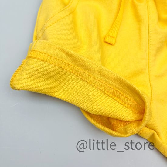 Короткие шорты "Теннис" из футера, Желтые