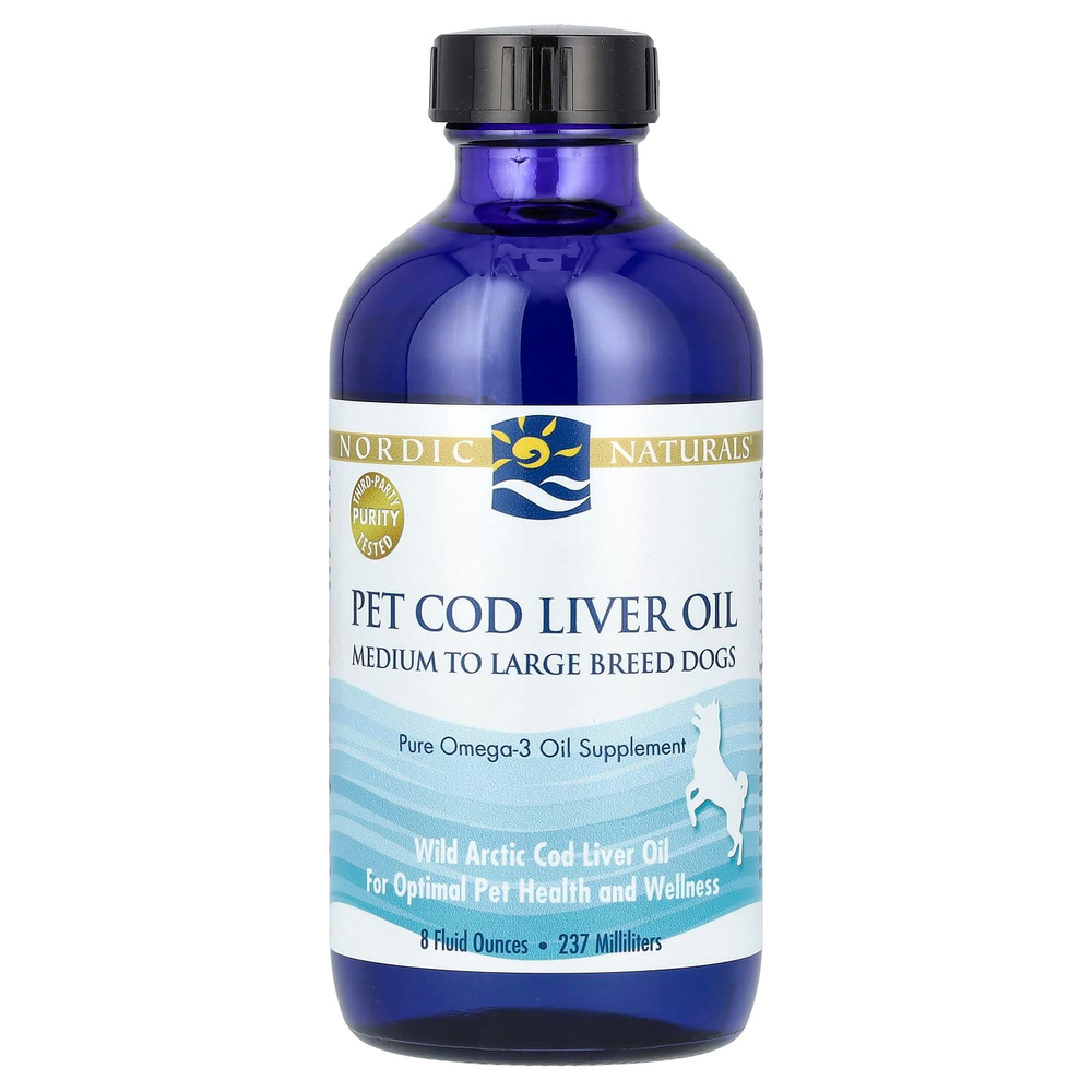 Nordic Naturals, Жир печени трески, для собак средних и крупных пород, 237 мл (8 жидк. унц.)