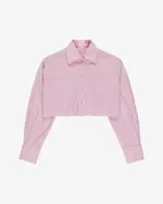 Рубашка Kraizy Stripes короткая с рукавом розовая