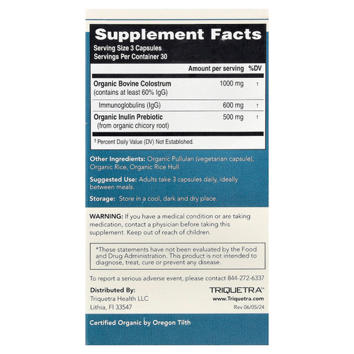 Triquetra Health, C-Strum®, комплекс для молозива, 90 капсул