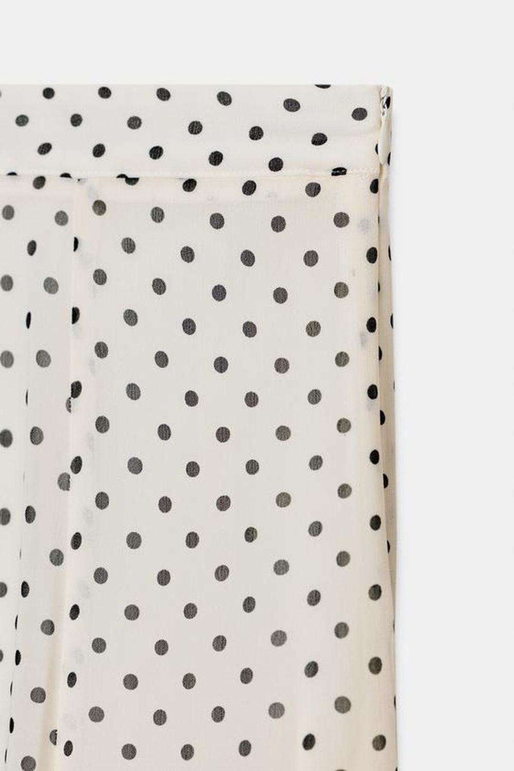 ZARA ЮБКА МИДИ В ГОРОШЕК — ZW COLLECTION, БЕЛЫЙ/ЧЕРНЫЙ