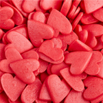 Посыпка кондитерская декоративная "Большие красные сердечки, 1 см", Россия