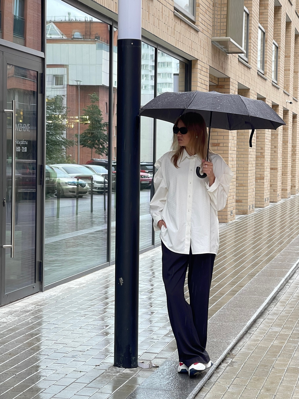 Рубашка с пышным рукавом белая 9