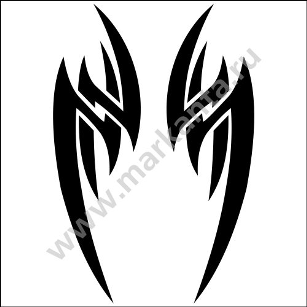 Наклейка парная "Тату-крылья" 2