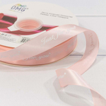 Лента Атласная 2,5см х 110м Полиэстер "Just For You" с печатью (Розовый)