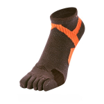 Суппортированные спортивные носки PHITEN METAX с раздельными пальцами серо-оранжевые