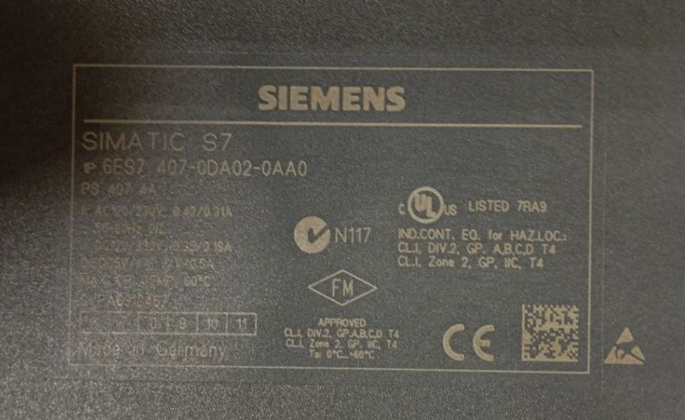 Модули Siemens 6ES7 6ES7407-0DA02-0AA0 новое