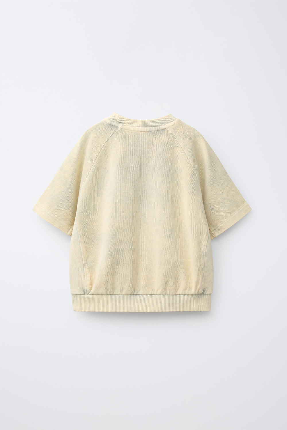 ZARA ФУТБОЛКА GARMENT DYE, ЭКРЮ