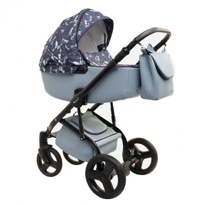 Детская коляска Reindeer Raven 2 в 1 (Голубой)