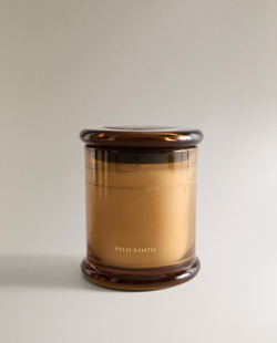 Zara Home Свеча ароматическая Palo Santo 350 г, растительный воск, аромат восточный древесный, Коричневый