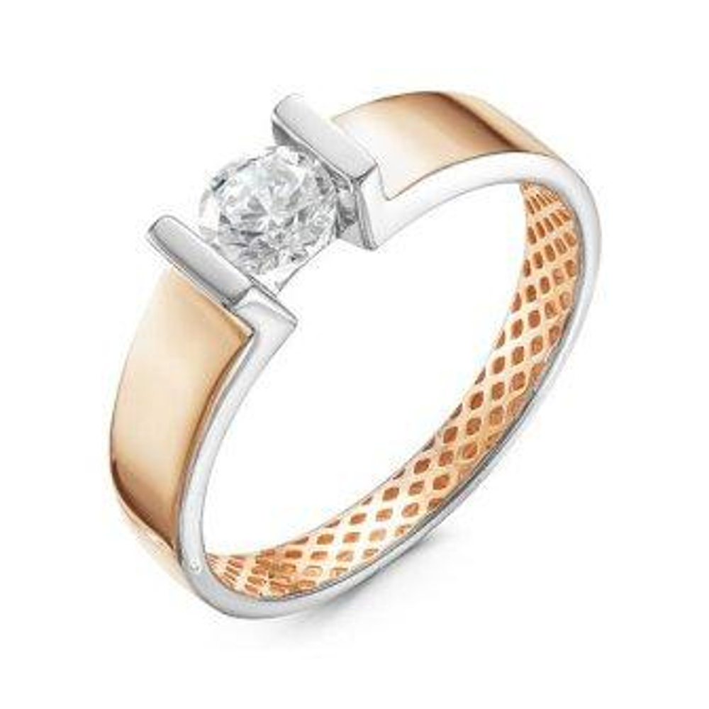 Кольцо из золота с фианитами