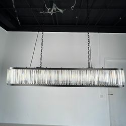 Подвесная Люстра Rh 1920S Odeon Clear Glass Black 180 By Imperiumloft