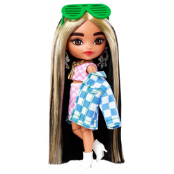 Barbie Extra Minis - Маленькая модная куколка в клетчатой курточке HGP64