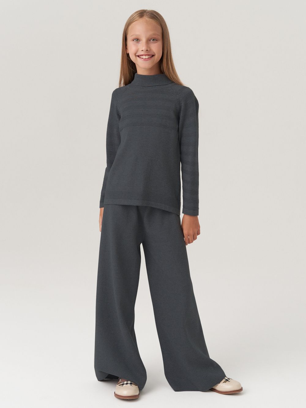 Водолазка в школу для девочки AT743  темно-серый