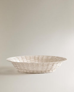 Zara Home Корзина из металла, цвет кремовый, 40 см