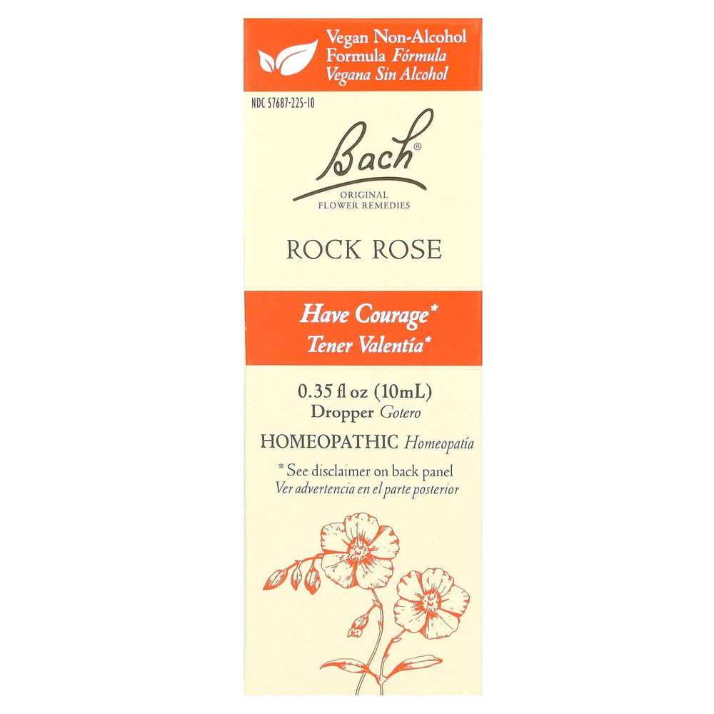 Bach, Original Flower Remedies, каменная роза, 10 мл (0,35 жидк. унции)