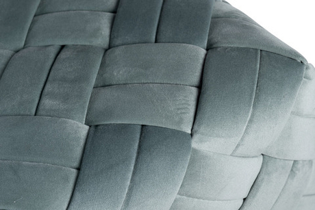 Пуф из плетеного велюра 44x43x43см Garda Decor мятный на металлических опорах