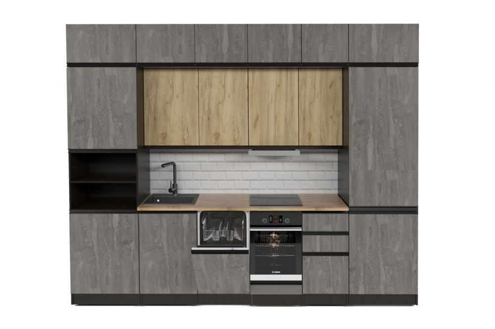 Кухонный гарнитур Адажио люкс 3000 мм