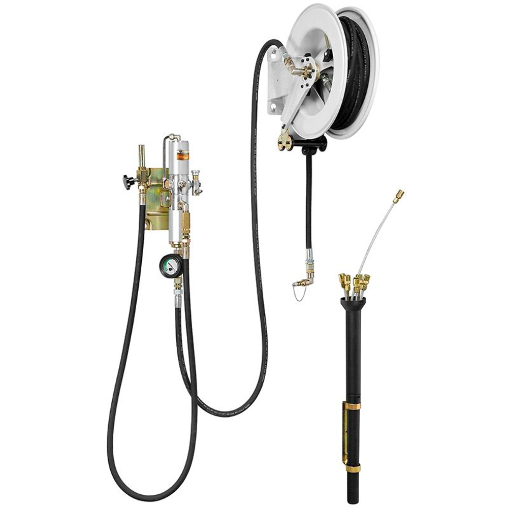 Настенный комплект для откачки масла, плунжерный насос, катушка 10м., 6 щупов, ECODORA (Италия)