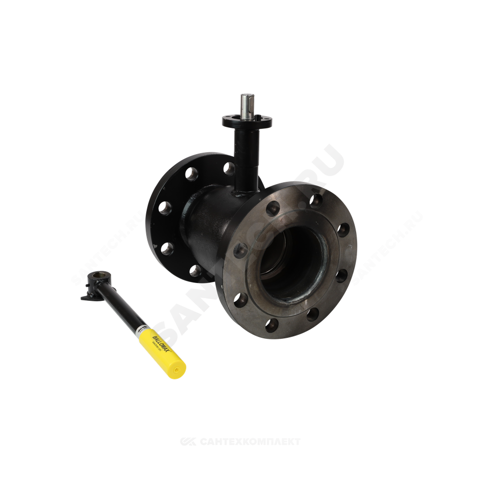 Кран шаровой сталь 09Г2С Ballomax КШТ 61.103 Ду 125 Ру25 фл L=325мм под электропривод с рукояткой ISO F07 BROEN КШТ 61.103.125.А.25