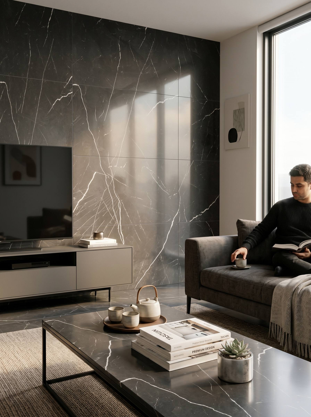 Керамогранит ORMEA BLACK 1200x600