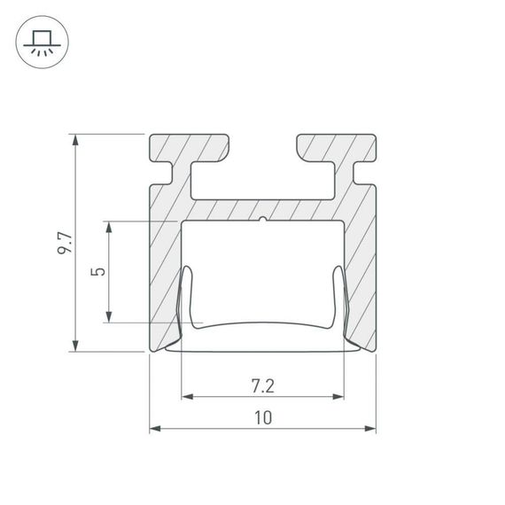Профиль Arlight Pik-1010-2000 Anod 029089