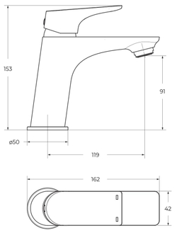 Cмеситель для раковины BelBagno MARINO-LVM-CRM-W0 без донного клапана