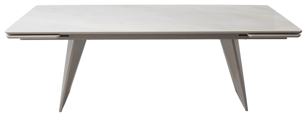 Стол ШЕРЛ  220 CRYSTAL ONIX BIANCO, керамика / Латте каркас М-City