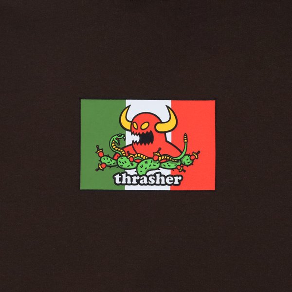 Худи Thrasher x Toy Machine Hecho Hoodie (dark chocolate) артикул: - купить в магазине Дайс