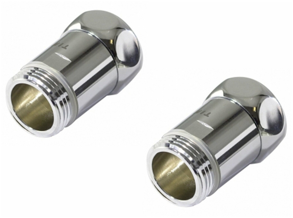 Прямые соед. с нак.гайкой для п/с хром 3/4"г*1/2"ш TIM