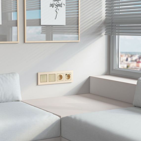 Рамка Werkel AluMax на 4 поста шампань W0043511 4690389204128