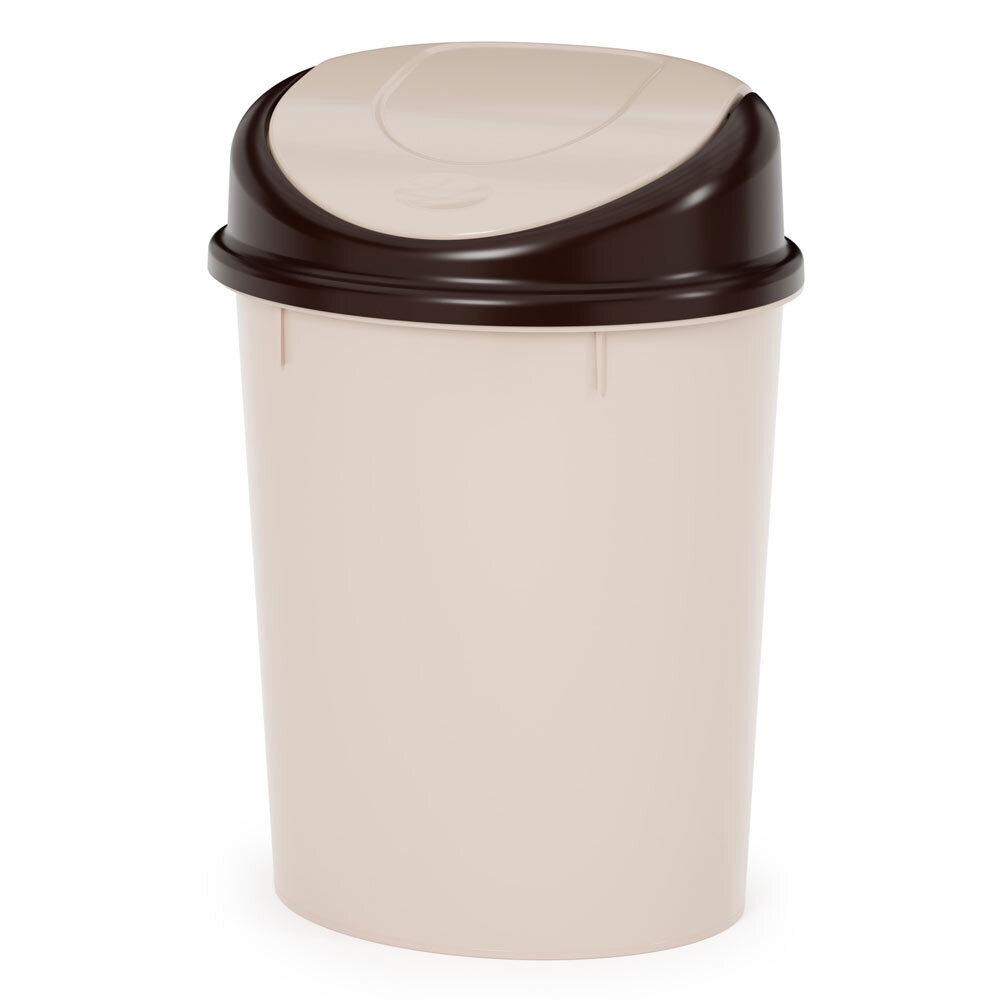 Контейнер для мусора 8л овальный (бежевый)